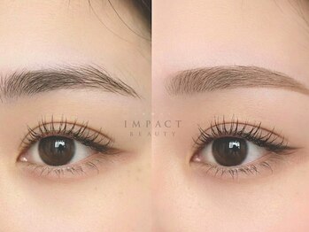 インパクト 岡山駅前サロン(IMPACT)の写真/【仕上がりの差はデザイン力】黄金比・毛量調整・間引きで理想の眉へ