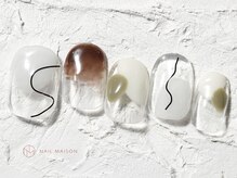 ネイルメゾン 池袋店(NAIL MAISON)/個性派ワイヤーピスタチオ¥8050