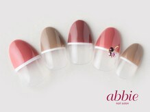 ネイルサロン アビー 宮益坂店(abbie)/カシスハーフフレンチ　￥11737