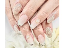 ダブルネイル(Double Nail)/（堀川）ホワイトガラスフレンチ