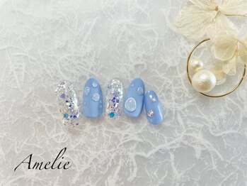 アメリ(Amelie)/梅雨/水滴/ラメ/ワンカラー