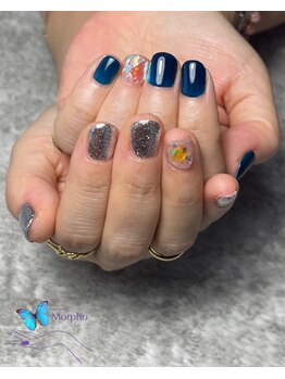 モルフォ 千駄ヶ谷(Morpho)/アシンメトリーネイル