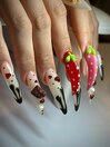 バレンタインネイル