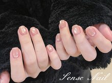 センスネイル(Sense Nail)/オンブレフレンチ/チーク/水光
