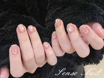 センスネイル(Sense Nail)/オンブレフレンチ/チーク/水光