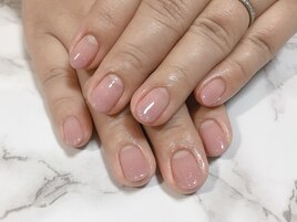 グラデーションのラメかけ