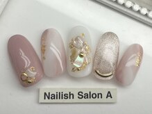 ネイリッシュサロン エー(Nailish Salon A)/ニュアンスマグネットネイル