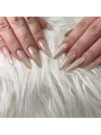 大人ロングなマグネットネイル