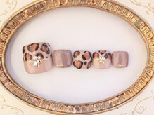 ネイルサロン あかねいろ/クリスマス　レオパード　フット