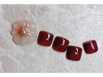 ココ ネイル サロン アンドスクール(COCO.NAIL SALON＆SCHOOL)/■ぷくぷくフラワー■フット7150