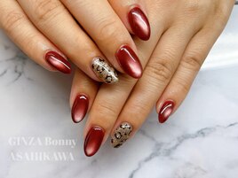 派手ネイル/ヒョウ柄/マグネット