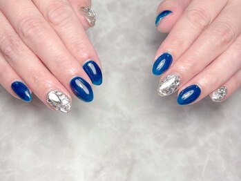 ブリスフルハピネス(Blissful happiness)/埋め尽くしシルバーとネイビー