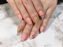 ミーレン ネイルサロン(Miren)/オレンジ色の雪結晶