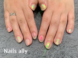 氷ネイル×うるうるネイル×春