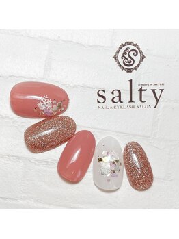 ネイルアンドアイラッシュサロン ソルティ 寺田町(salty)/雪の結晶ネイル