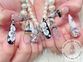 和柄ネイル/成人式/長さ出し