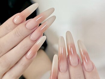 ナユキネイル 渋谷店(NA.YUKI NAIL)/オンブレフレンチ/チーク/水光