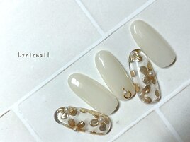 ぷっくりミラーゴールドフラワー