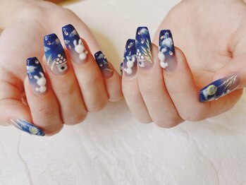 サロン ド ティアモ(salon de Ti Amo)/お月見ネイル