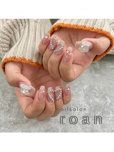 ロアンネイル(roan nail)/リボン×フラッシュ