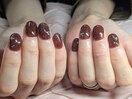 ブラウンフラッシュネイル♪