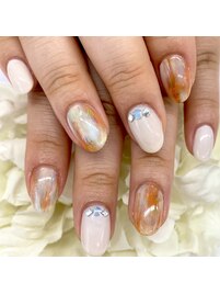 西村/夏カラーたいだいネイル