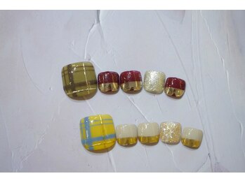ネイルサロン ブリオン(Nail Salon Bullion)/ウィンターチェックネイル