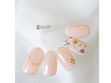 グラティフィー なかもず店(gratify)/【お花ネイル　シンプル】