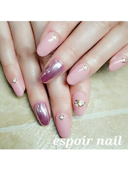 ネイルアンドアイラッシュサロン エスポアール(nail&eyelash salon espoir)/ミラーネイル 75分コース