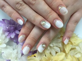 ホワイトフレンチデザイン♪