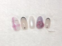 モフルール(Mofuleur)/チェック・立体フラワー