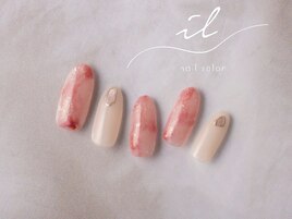 ピンク×ホワイト×ニュアンス