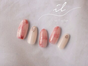 ピンク×ホワイト×ニュアンス