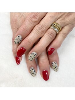 はあとねいる 宇都宮御幸ヶ原店/豹柄ネイル