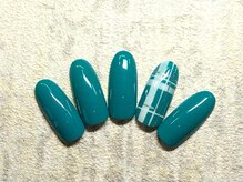 仙殊/チェックネイル