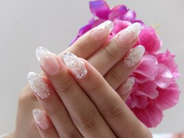 シェル手描き薔薇3D花ブライダル