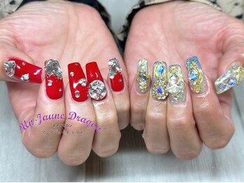 アン ジョーヌドラゴ/【自爪ネイル】アシメネイル