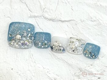ネイルメゾン 池袋店(NAIL MAISON)/キラキラ海ネイル￥11000