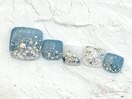 キラキラ海ネイル￥9000