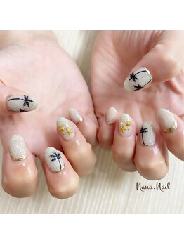 ナナネイル(Nana.Nail)/ご相談ネイル/ヤシの木ネイル