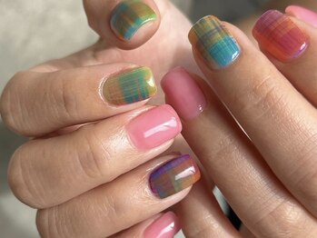 5本アート/ニュアンスネイル