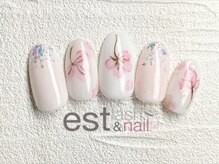 エストラッシュアンドネイル 銀座店(est lash&nail)/サクラホワイトピンクネイル