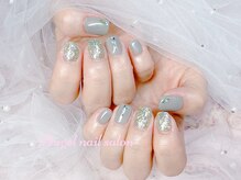エンジェルネイルサロン(Angel nail salon)/くすみカラーXラメ