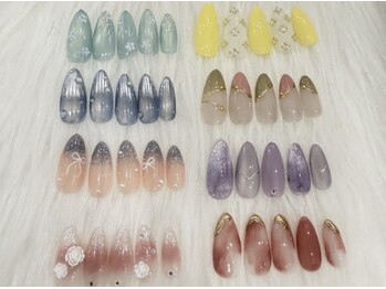 ビューティフルミー 我孫子店(Beautiful Me,)の写真/上品さと華やかさを貴方に◎大人系定額デザイン×マグネットネイルで輝く手元。