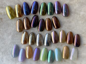 ミラー単色ネイル ¥8500~