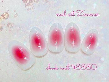 ネイルアート ジマー/大好きcheek nailコース¥8880