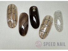 スピードネイル アンド アイ 宮交シティ店/# &nbsp;【チェック×マーブル】