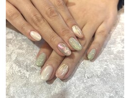 春ミラーネイル