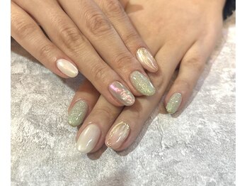 ガーデン ヘア&エステ&ネイル Garden/春ミラーネイル