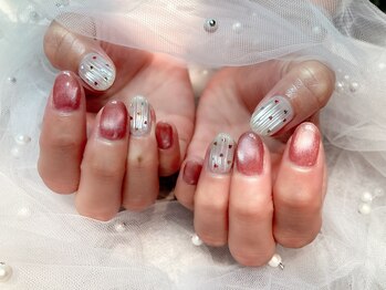 シェリ ネイル(Cherie Nail)/ハート×バカラネイル